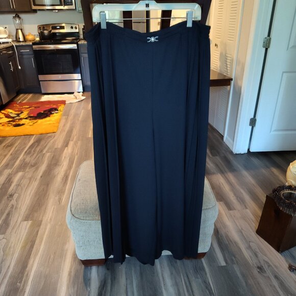 Vintage LAURA II Palazzo Black 🖤 Wide Leg Pants, Sz 18 - Picture 10 of 11